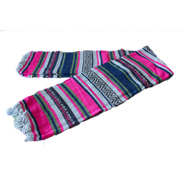 Pink and Blue Mexican Rug