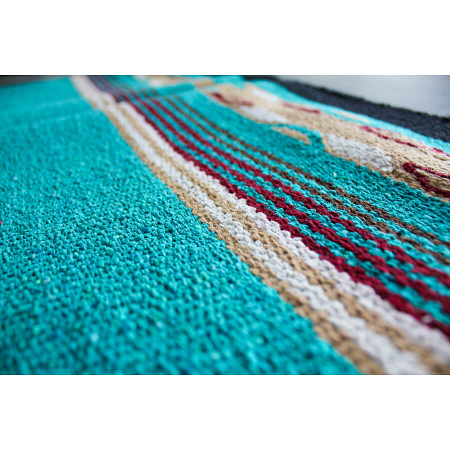 Woven blanket, colourful