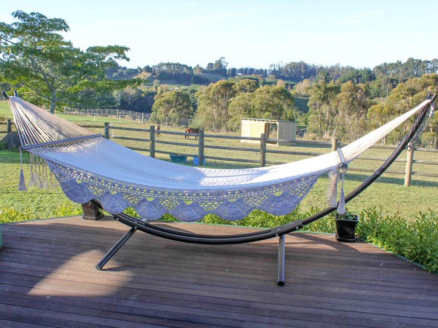 Arc Shaped Hammock Stand and King Size Hammock Bed