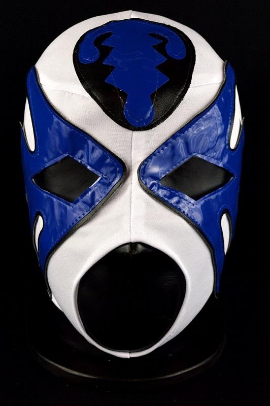 Luchador Mask Blue Silver