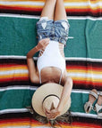 Striped Mexican beach blanket