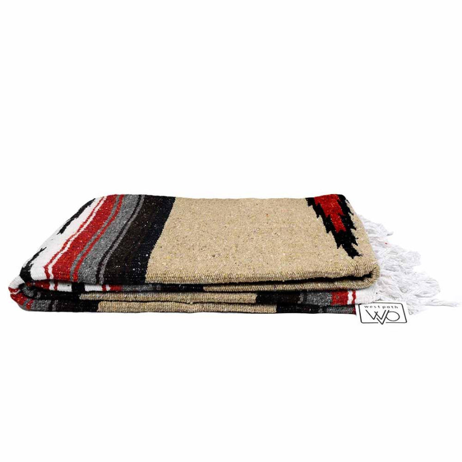 Woven Beige Yoga Blanket