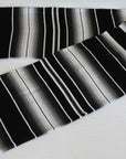Black Striped Mexican Rug