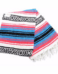 Loose and soft weave striped Mexican blanket