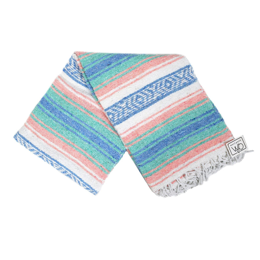 Soft, loose weave thick Mexican blanket