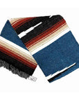 Bright blue Mexican diamond centre blanket