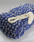 Blue and White Cotton Hammock - Mexican Handwoven