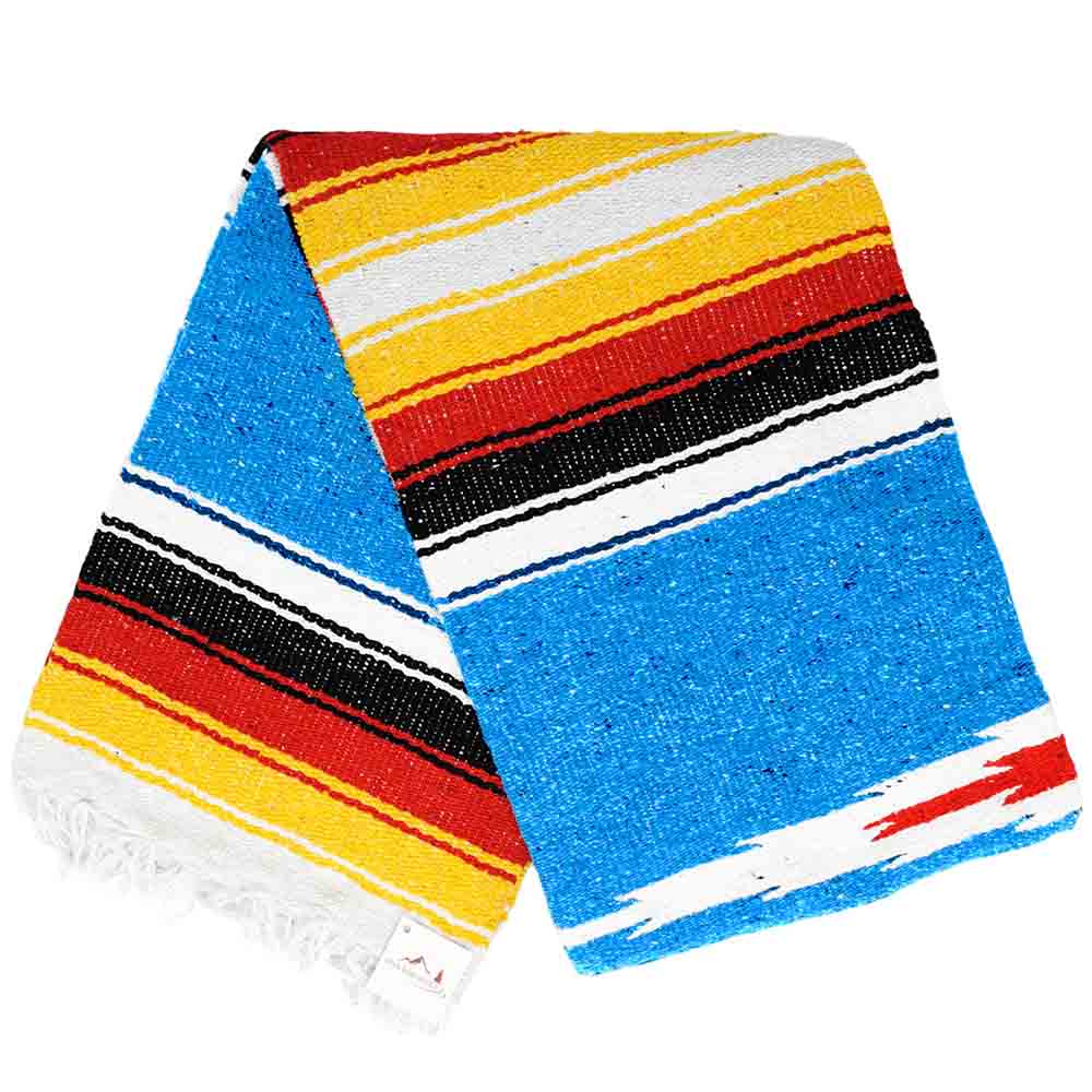 Bright Blue Saltillo Blanket