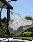 White Polyester Chair Hammock and Hammock Stand