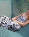 Forest green Mexican woven hammock