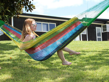 Mexican Coral Hammock - Colourful Cotton Hammock