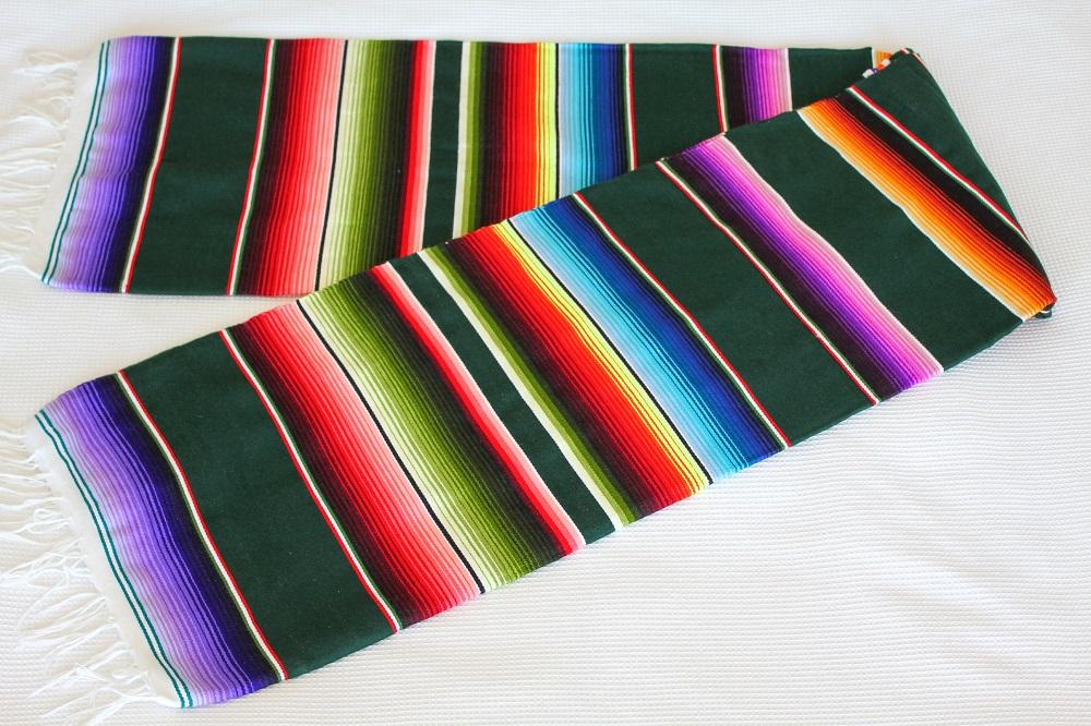 Dark Green Mexican Blanket