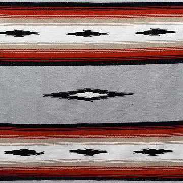 Grey Mexican Saltillo Blanket