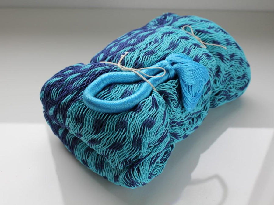 Double Blue Two Tone Cotton Hammock