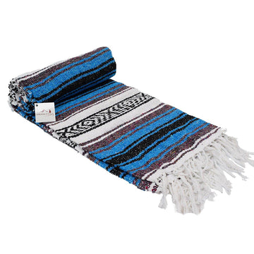 Mexican Falsa Blanket - Blue