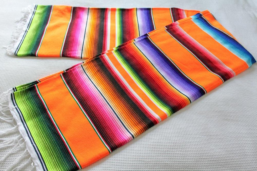 Fluro Orange Mexican Blanket