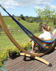 Two person metal hammock stand and Mexican hammock