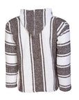 Striped Brown and White Hoodie - Mexican Style