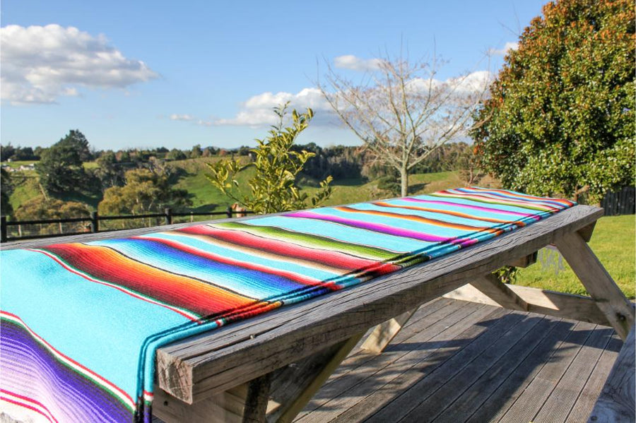 Striped Serape Mexican Blanket