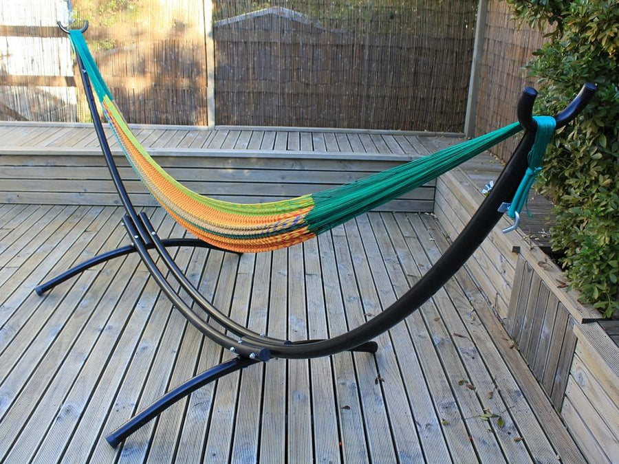 Metal arc hammock stand