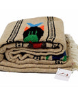 Authentic Mexican Fish Design Woven Blanket