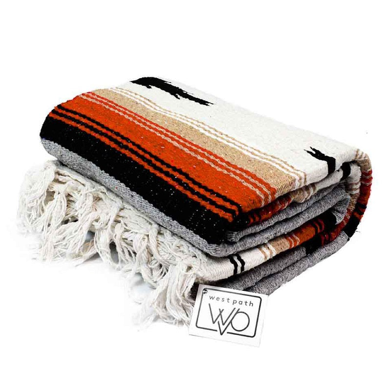 Folded Blanket - Grey Mexican Style