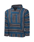 Turquoise and Grey Baja Hoodie