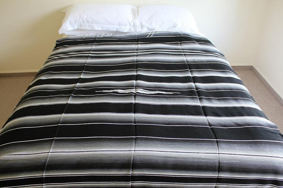 Sarape Black and White Blanket