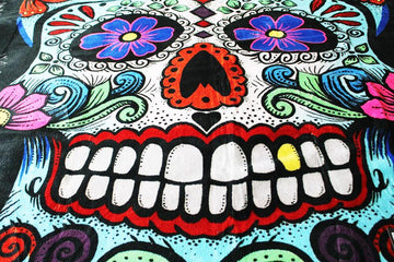 Mexican Day of the Dead Colourful Skull