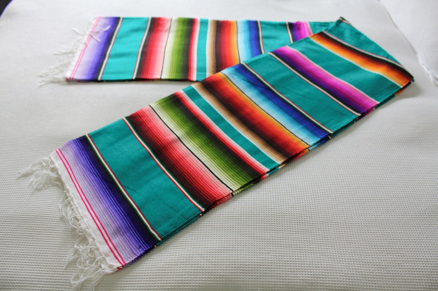 Teal Green Mexican Blanket