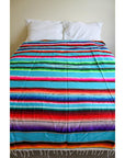 Mexican Blanket on Queen Size Bed