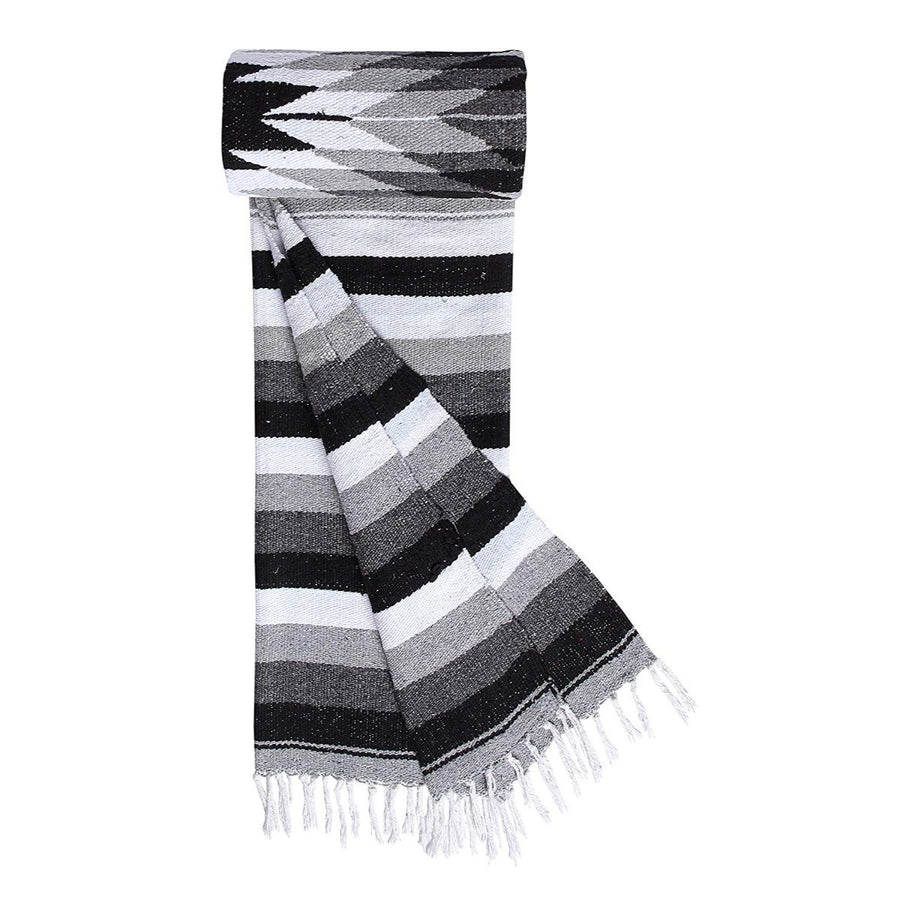 Mexican Diamond Blanket - Grey and Black