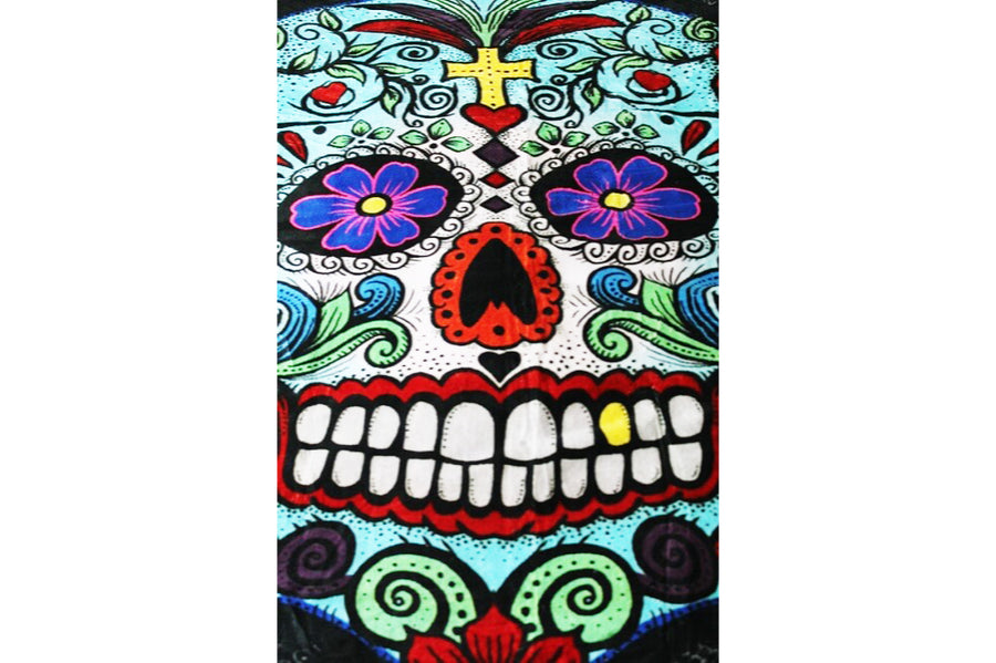 Mexican throw - skull design