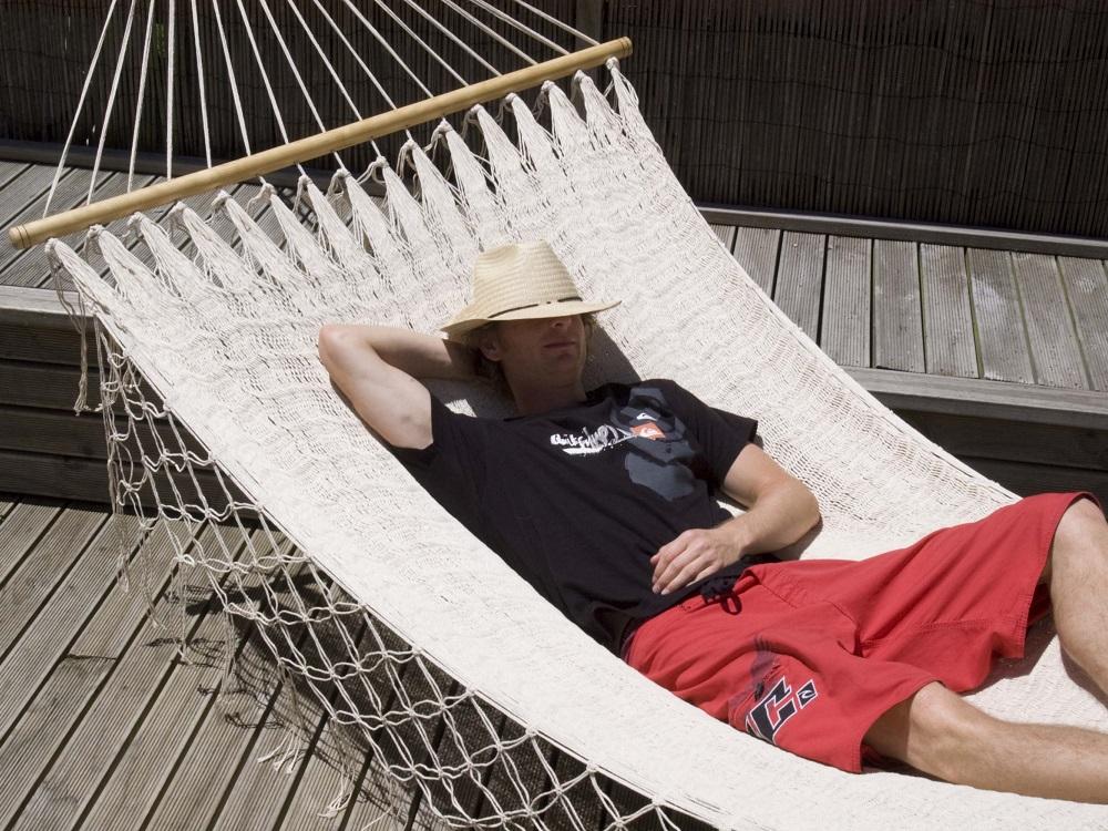 Mexican Spreader Bar Hammock - Polyester - White