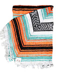 Striped Orange Mexican rug
