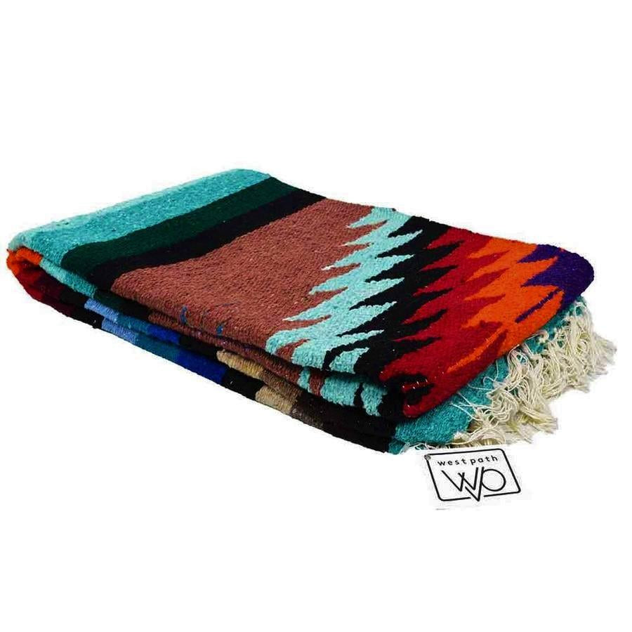 Rust and Colouful Blanket from Mexico