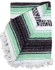 Mint and grey Mexican falsa blankets