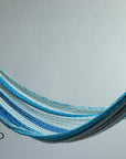 Hammock - Thick Cord Woven Mexican - Blue, Blue, White Coloured