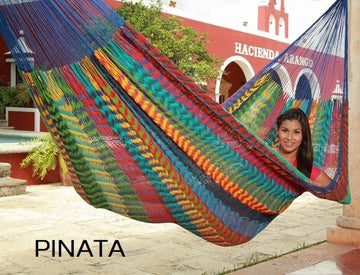 Thick cord hammock - pinata colours