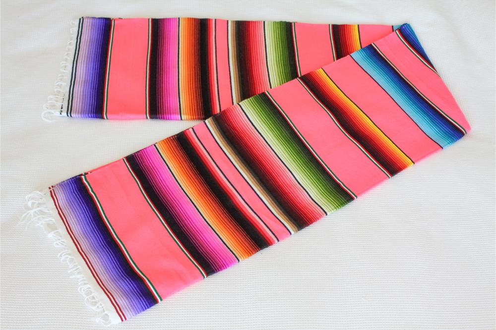 Mexican Blanket - Light Pink Sarape 