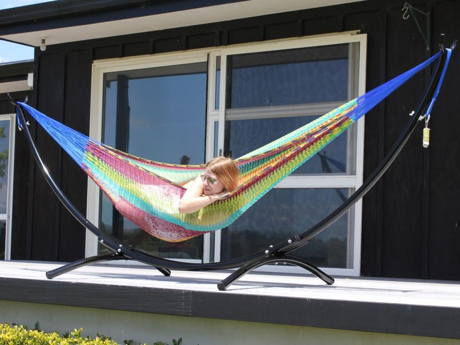 Hammock stand for deck