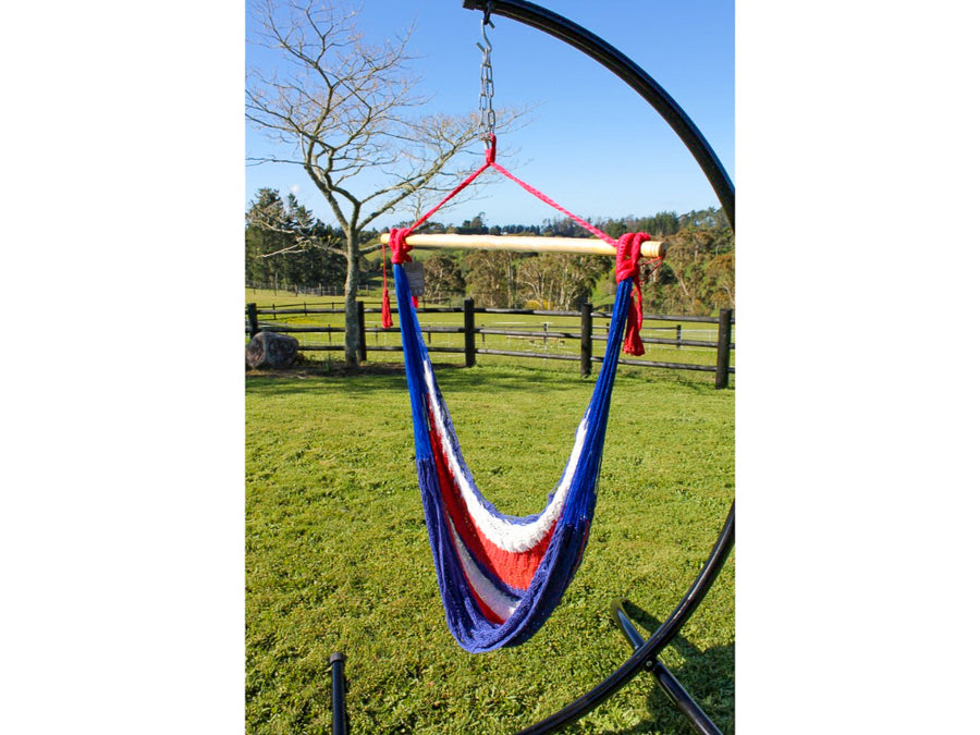 Woven Cotton Rope Hammock - Colourful Hanging Chair