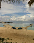 Wooden bar hammock on beach