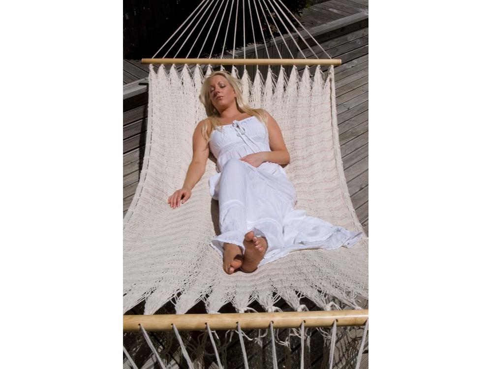 Mexican Spreader Bar Hammock - Off White