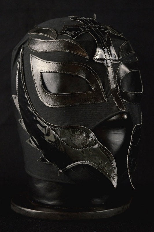All black Mexican wrestling mask