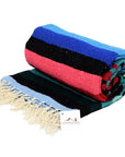 Bright woven Mexican blanket