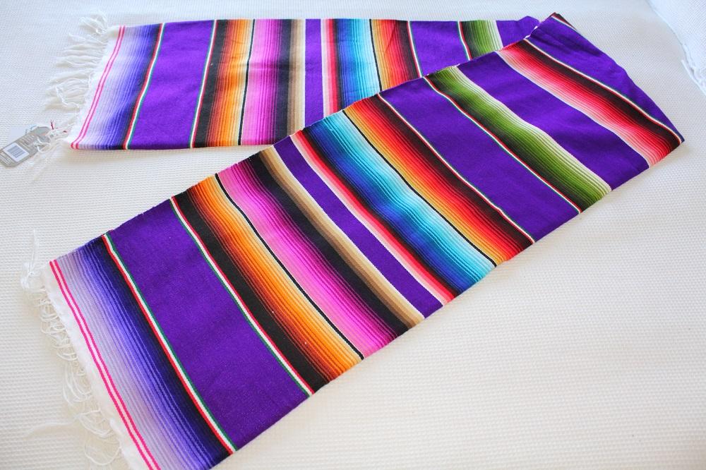 Purple stripped Mexican blanket