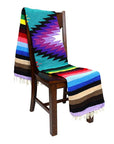 Blanket covering chair - colourful Mexican made