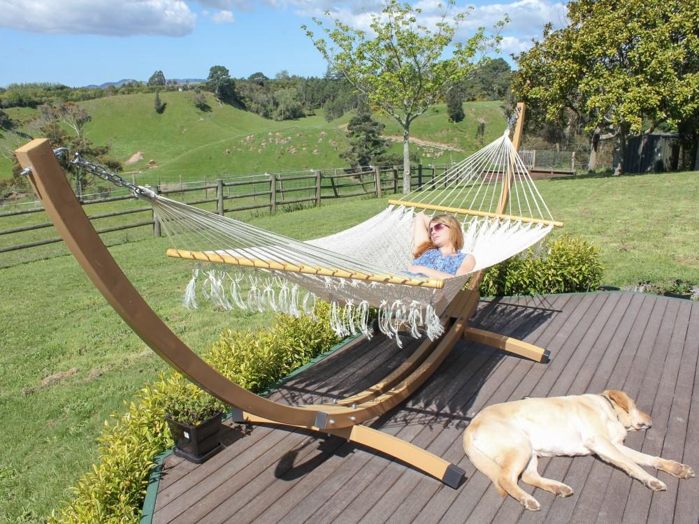 Mexican Spreader Bar Hammock - Off White