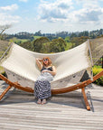 Wooden Arc Hammock Stand & King Spreader Bar Hammock